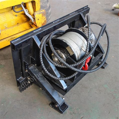 cat skid steer winch attachment|hydraulic winches for skid loaders.